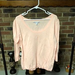 Scoop Neck Fine Knit Sweater